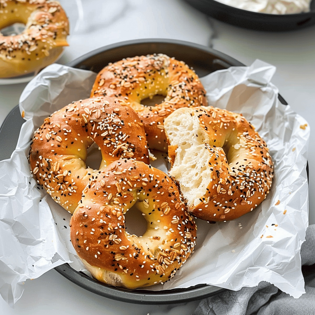Guilt-Free Protein Bagels: Air Fryer Recipe with Cottage Cheese